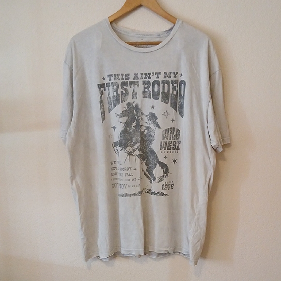 Lotus Fashion This Ain't My First Rodeo "Dingy" Distressed Shirt - Picture 1 of 7